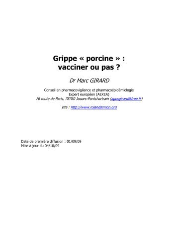 Vacciner ou pas - Site Web du Dr Marc GIRARD