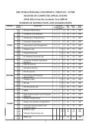 MASTER OF COMPUTER APPLICATIONS (MCA) - Vidyanikethan