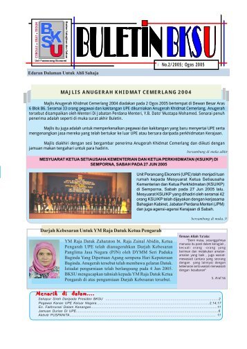 BULETIN BKSU . 1 No.2/2005; Ogos 2005 MAJLIS ... - EPU