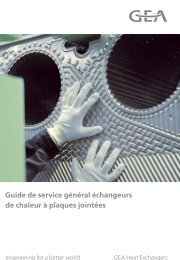 Guide de service gÃ©nÃ©ral Ã©changeurs de chaleur Ã  plaques jointÃ©es