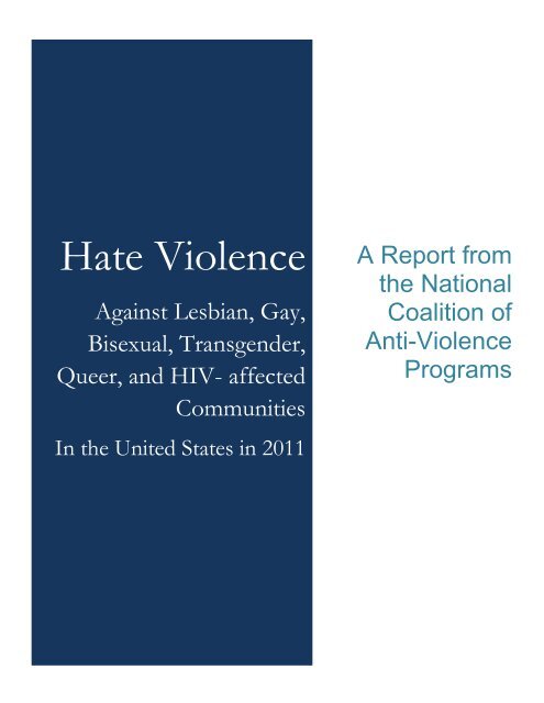 Hate Violence against the Lesbian, Gay, Bisexual ... - AVP