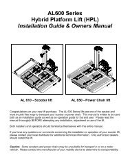 AL600 Series Hybrid Platform Lift (HPL) - Discovermymobility.com