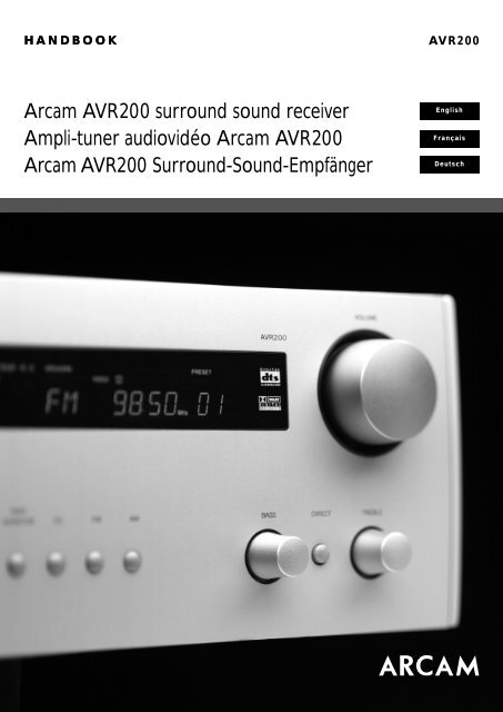 Arcam AVR200 surround sound receiver Ampli-tuner audiovidÃƒÂ©o ...