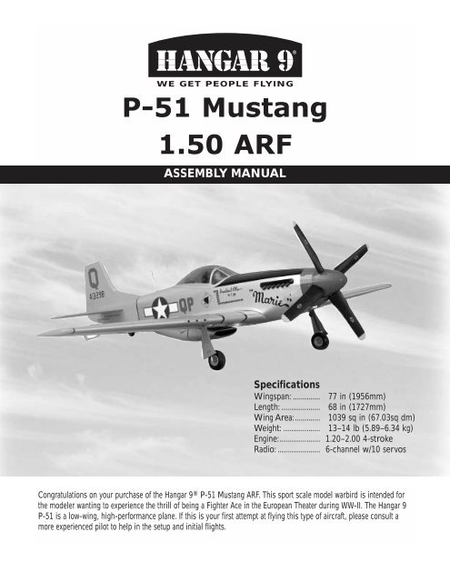Hangar 9 P-51 1.50 ARF