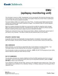 EMU (epilepsy monitoring unit) - Cook Children's
