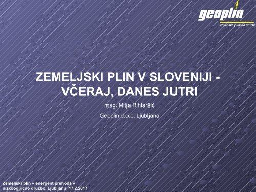 Zemeljski plin v Sloveniji