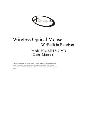 Wireless Optical Mouse - Sakar