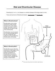 Diet and Diverticular Disease - Hamilton Family Health Team