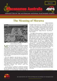 The Meaning of Morawa - ANPS
