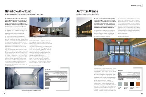 Magazin über Architektur Ausgabe 01 | 2008 Magazin über - Forbo