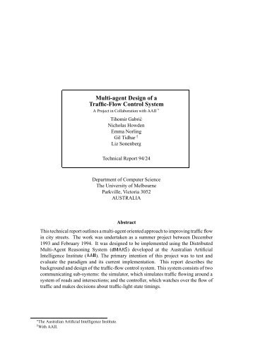 Multi-agent Design of a Traffic-Flow Control System