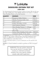 DISSOLVED OXYGEN TEST KIT - Maine.gov