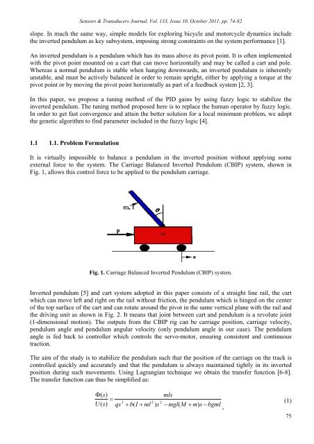 Balancing Inverted Pendulum by Angle Sensing Using Fuzzy Logic ...