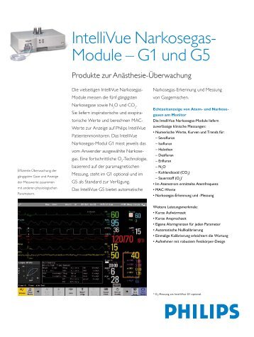 IntelliVue Narkosegas- Module â G1 und G5 - Berkner Beerwald