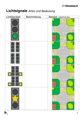 Lichtsignale Arten und Bedeutung - Dinifahrschuel.ch