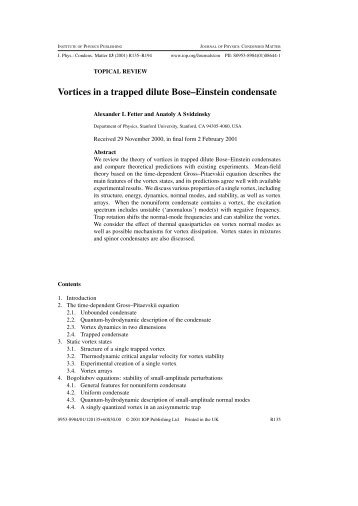 Vortices in a trapped dilute Bose–Einstein condensate