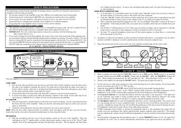 Loop Amplifier LA210 Instructions - Sarabec