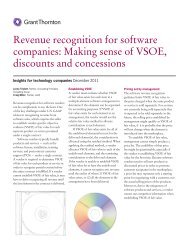 Revenue recognition for software companies ... - Grant Thornton