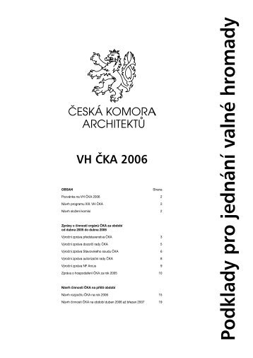 PÅÃ­loha k bulletinu 1/2006 (pdf) - ÄeskÃ¡ komora architektÅ¯
