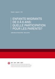 Enfants migrants de 0 Ã  6 ans: Quelle Participation pour les Parents