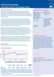 AXA Fund Factsheet - AXA Life Insurance Singapore