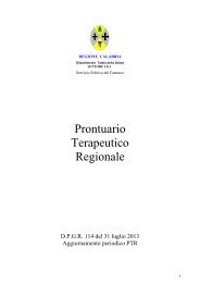 Prontuario Terapeutico Regionale aggiornato al ... - Regione Calabria