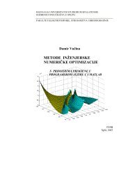 METODE INÅ½ENJERSKE NUMERIÄKE OPTIMIZACIJE - FESB