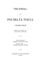 1912–13 Volume 37 No 1–5 - Phi Delta Theta Scroll Archive