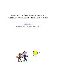 2004-2005 Houston/Harris County Child Fatality Review Team Report