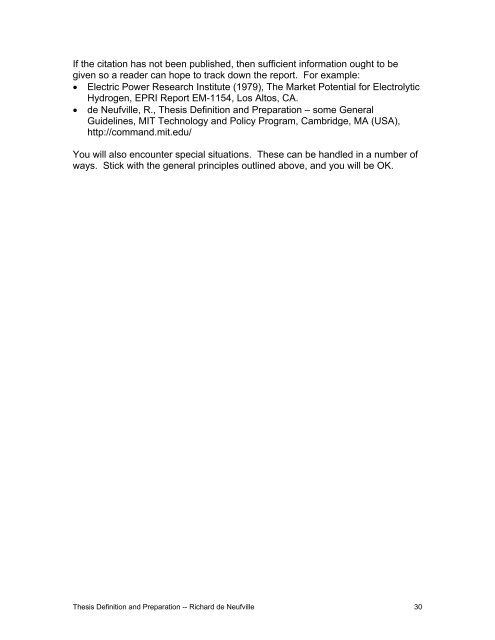 Richard de Neufville's TPP SM Thesis Manual - Title Page - MIT