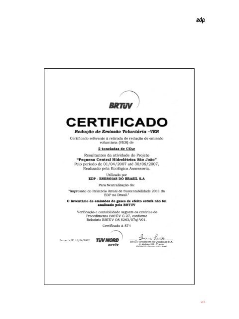 GRI 3.1 a 3.11, 3.13 - EDP no Brasil | Investidores