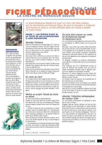 LA CHÃVRE DE MONSIEUR SEGUIN Folio Cadet - Cercle ...
