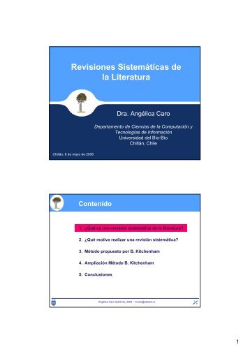 Revisiones Sistemáticas de la Literatura - Universidad del Bío-Bío