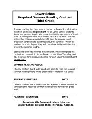 Reading Contract 2011 - Webb School of Knoxville