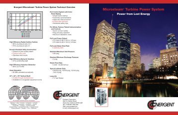Microsteam® Turbine Power System - Energent Corporation