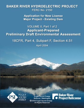 Application for New License, Vol II, Part 1 of 2, Applicant-Prepared ...