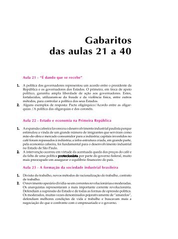 Gabarito das perguntas e exercÃ­cios - Passei.com.br