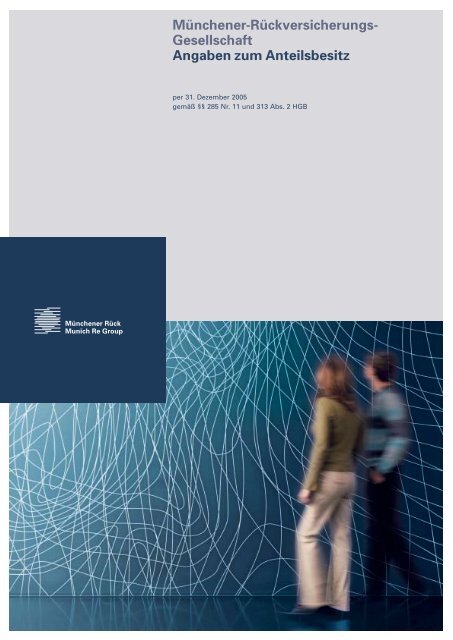 Gesellschaft Angaben zum Anteilsbesitz - Munich Re