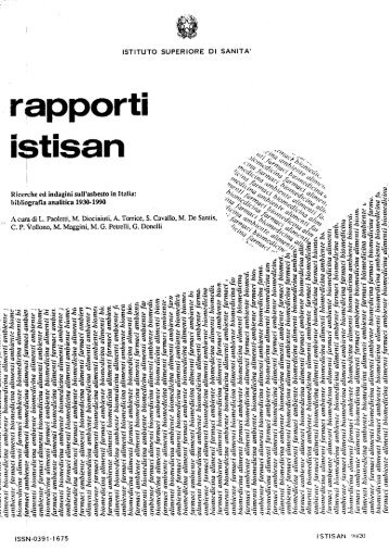 Rapporto Istisan 90/20 (Pag. 1-238) - Istituto Superiore di SanitÃ 