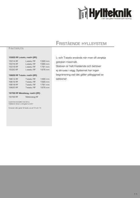 PDF-katalog rostfritt - Hyllteknik