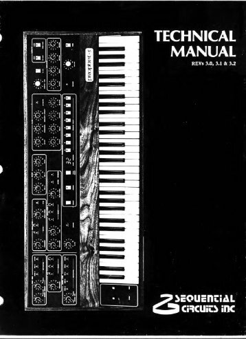 Sequential Circuits Prophet-5 Service Manual - Audiofanzine