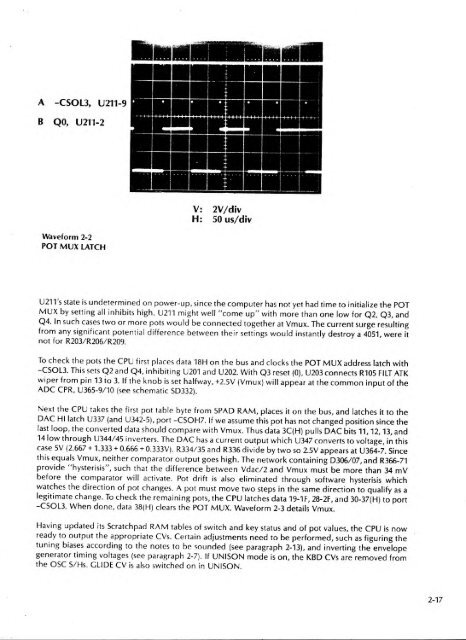 Sequential Circuits Prophet-5 Service Manual - Audiofanzine