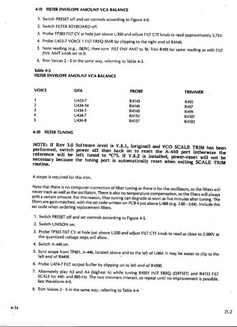 Sequential Circuits Prophet-5 Service Manual - Audiofanzine