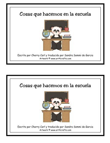 Cosas que hacemos en la escuela Cosas que ... - Little Book Lane