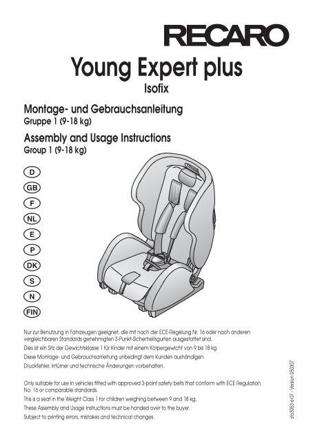 Young Expert plus - BCS Recaro