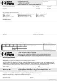 Insurance Request Form - Sullivan Nicolaides Pathology