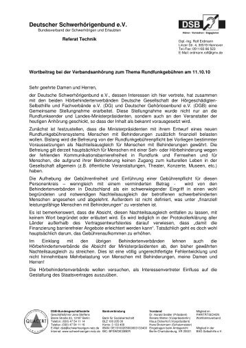 Deutscher Schwerhörigenbund e.V. - Schwerhoerigen-Netz