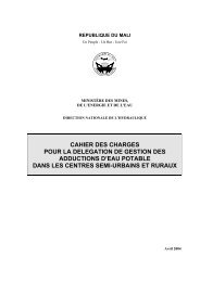 cahier des charges pour la delegation de gestion des adductions d ...