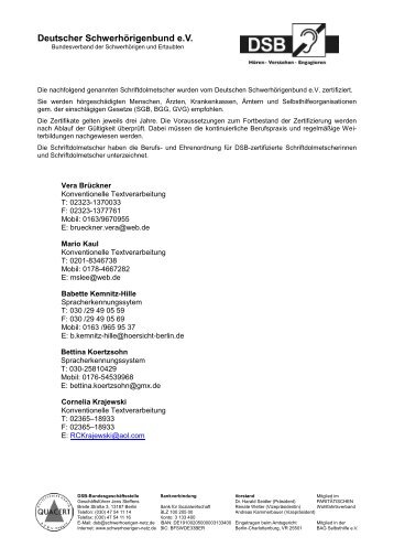 Deutscher Schwerhörigenbund e.V. - Schwerhoerigen-Netz