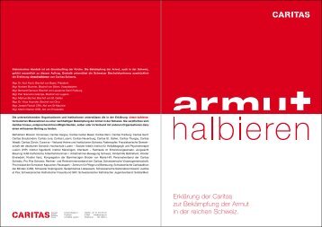 Erklärung „Armut halbieren“ - CARITAS - Schweiz